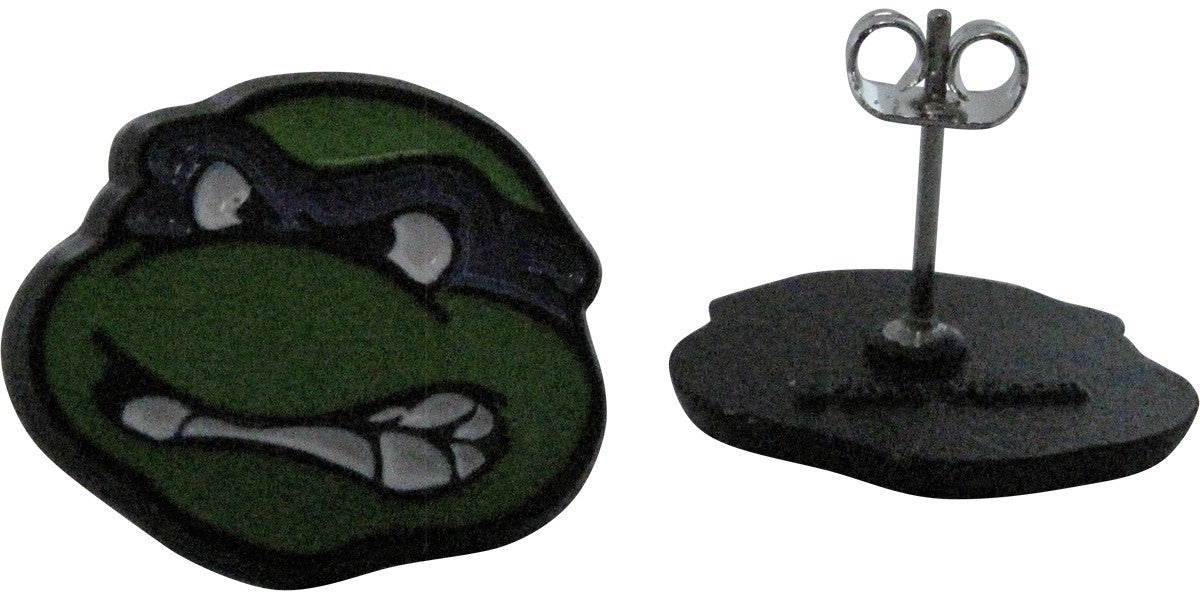 Ninja Turtles Raph Don Heads Stud Earrings
