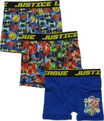 Justice League Hero Logos 3 Pack Boys Boxer Briefs