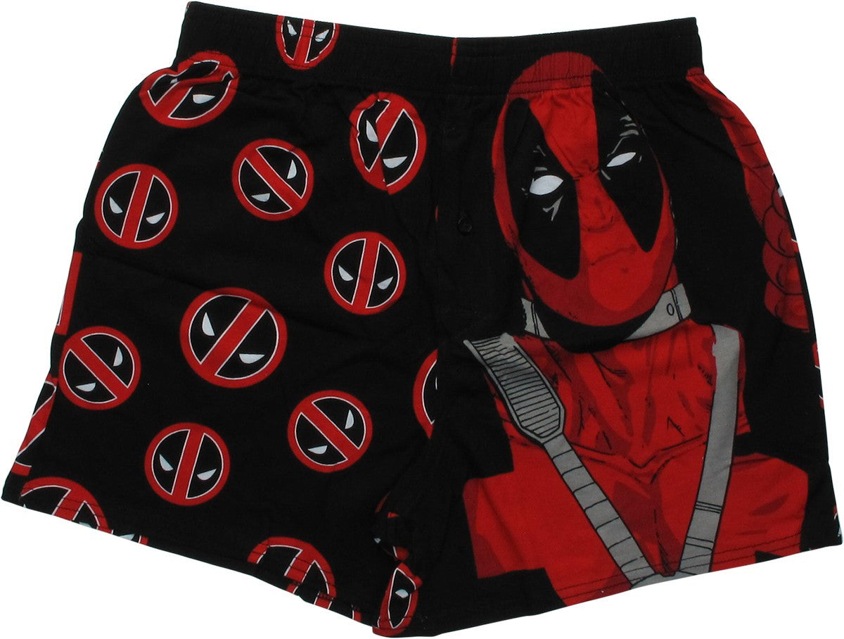 Deadpool Logos Thumbs Up Boxers