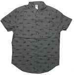 Naruto Village Anti Symbols Gray Button Shirt