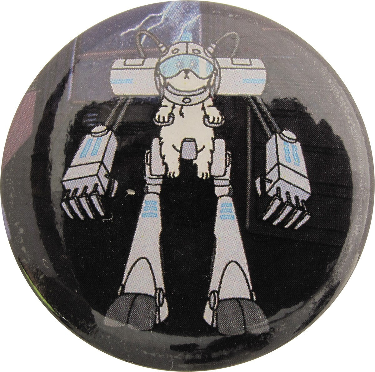 Rick and Morty Lawnmower Dog Button