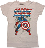 Captain America Glitter Stars Baby Tee