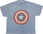 Captain America Heathered Logo Youth T-Shirt