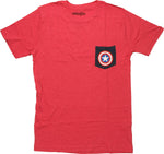 Captain America Logo Pocket T-Shirt