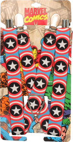 Captain America Shield Logo Suspenders