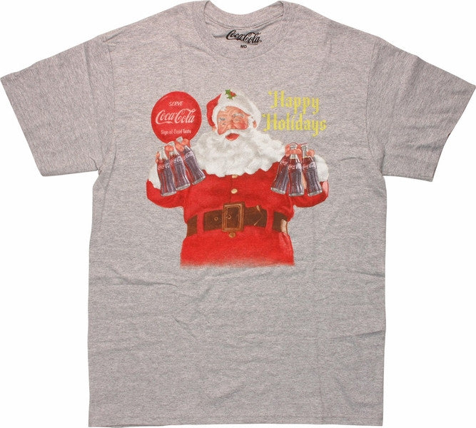 Coca-Cola Santa Wishing Happy Holidays T-Shirt