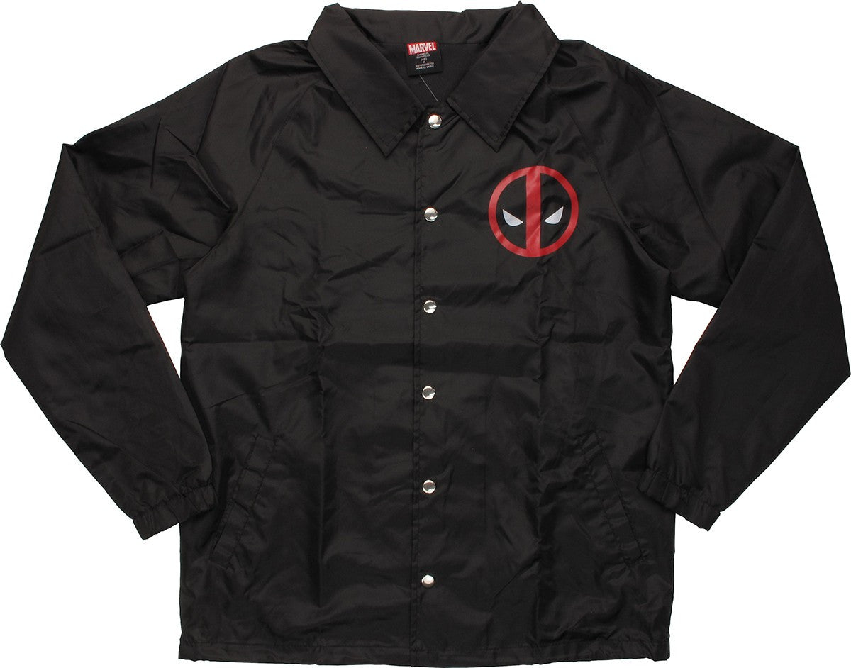 Deadpool Logo Coach Snap Jacket