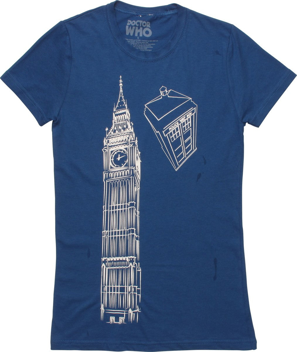 Doctor Who Big Ben and Tardis Juniors T-Shirt