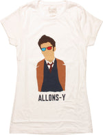 Doctor Who David Tennant Allons-Y Juniors T-Shirt