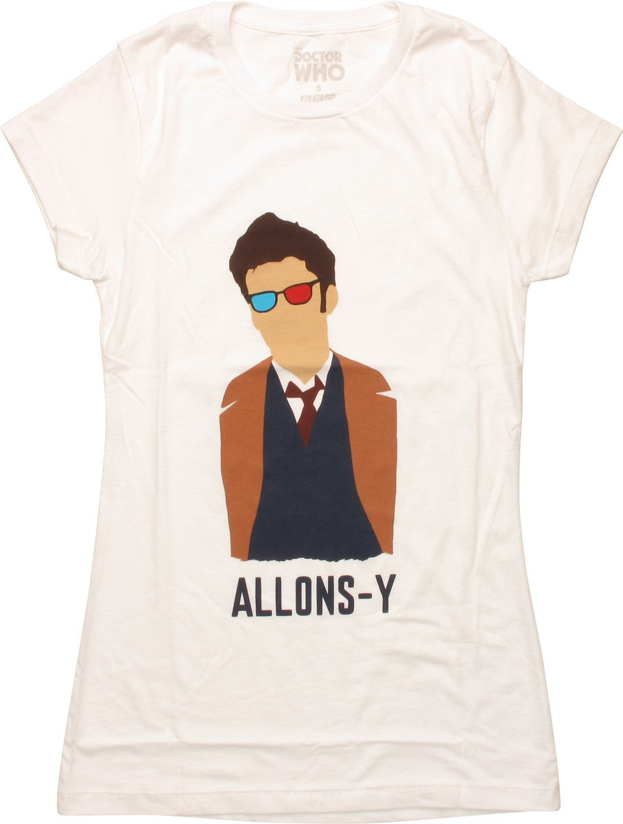 Doctor Who David Tennant Allons-Y Juniors T-Shirt