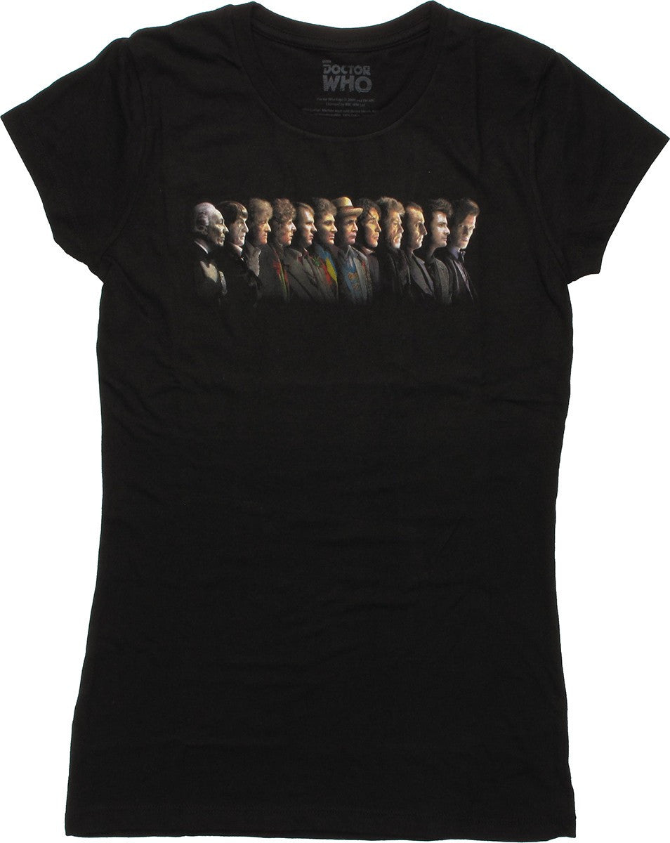 Doctor Who Profile Line Up Baby Tee