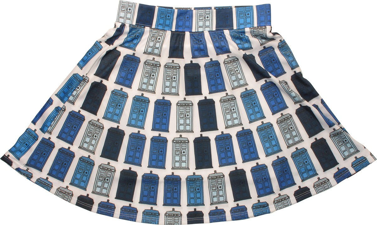 Doctor Who TARDIS Blues All Over Skirt
