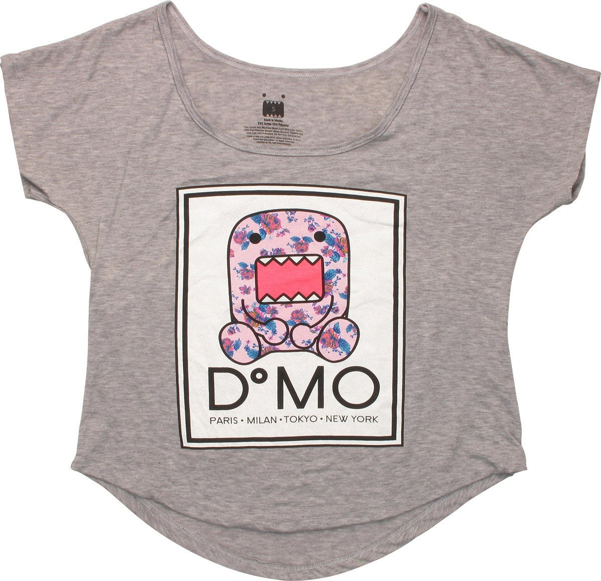 Domo Kun Flower Print Ladies Tee