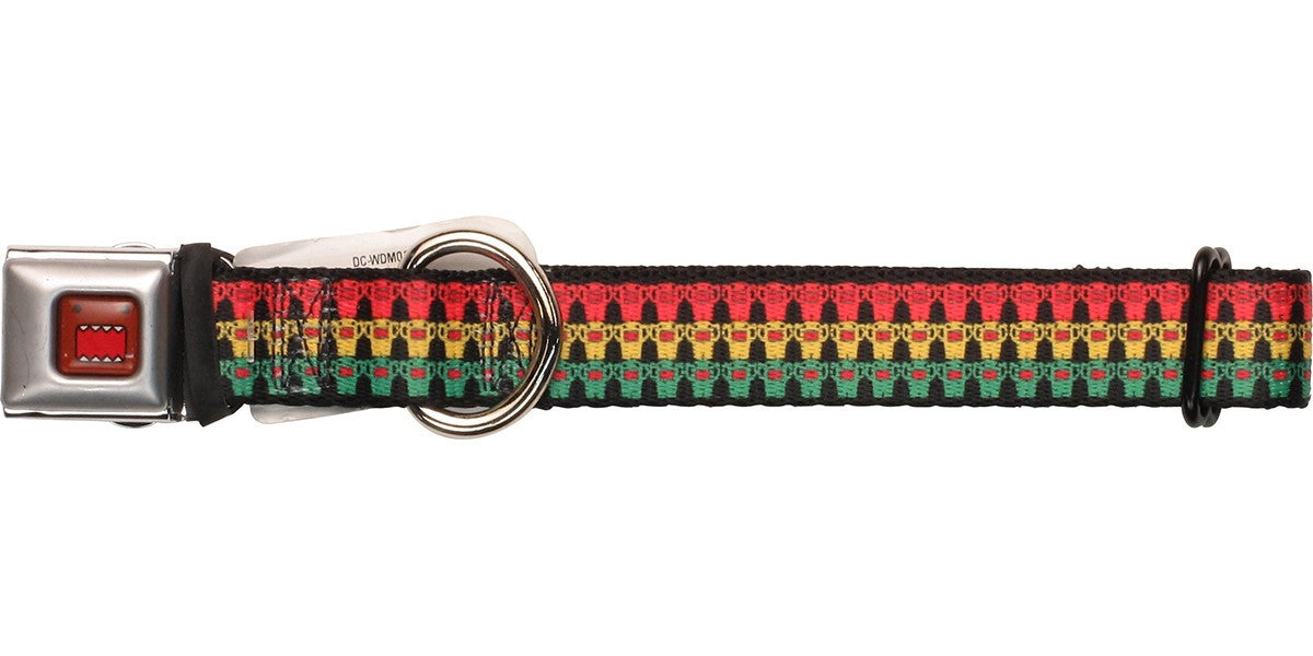 Domo Kun Red Yellow Green Domos Pet Collar