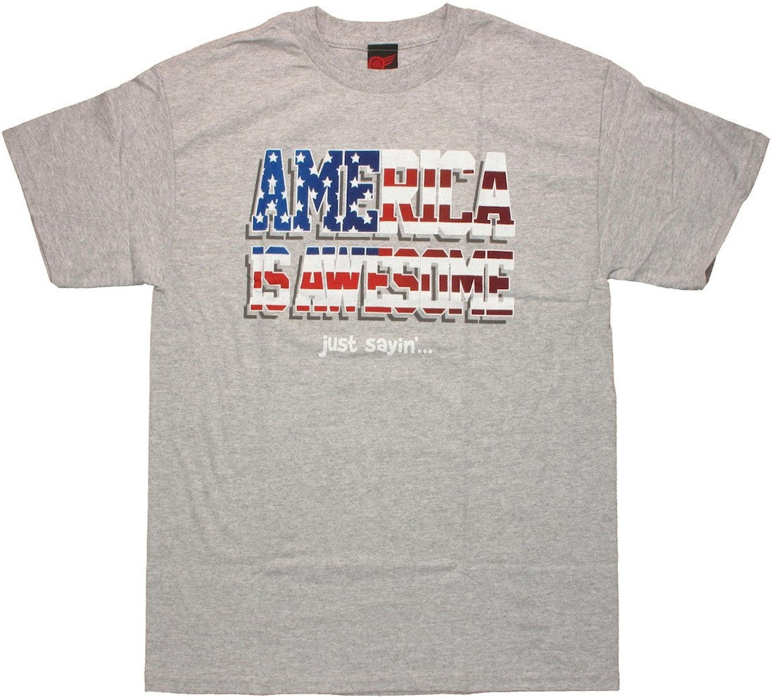 Flag America is Awesome T Shirt