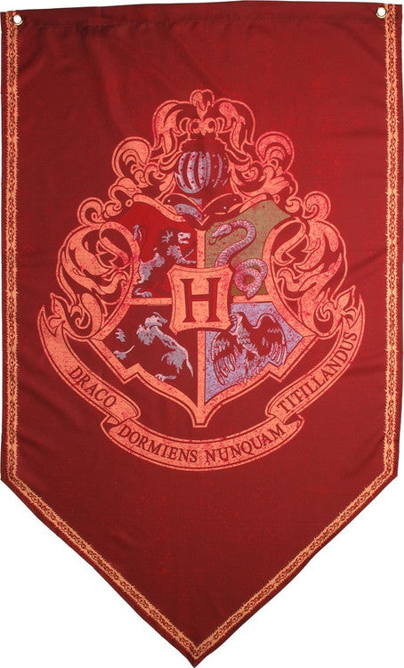 Harry Potter Hogwarts Crest Banner Flag