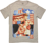 Flag Uncle Sam Scramble T Shirt Sheer