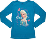 Frozen Elsa Swirl Frame Long Sleeve Youth T-Shirt