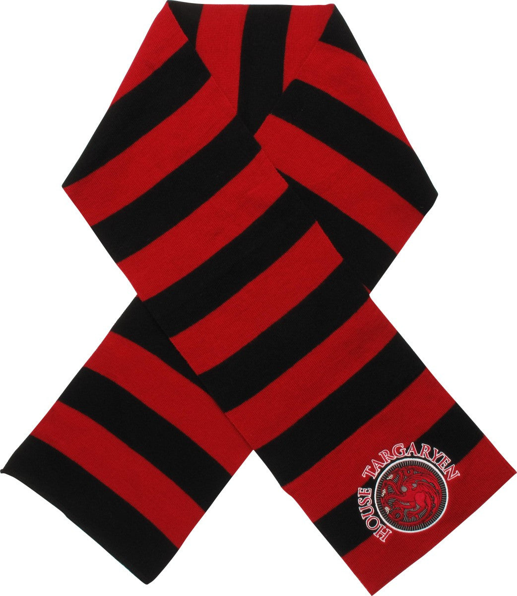 Game of Thrones House Targaryen Striped Scarf