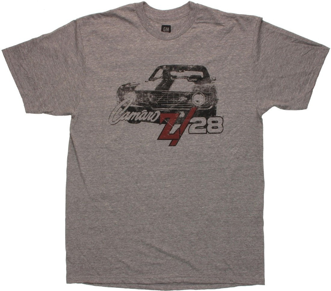 General Motors Chevy Z28 Gray T Shirt Sheer