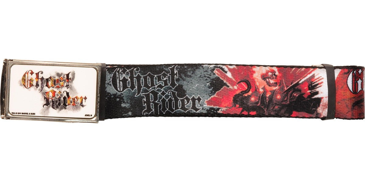 Ghost Rider Name Buckle Action Mesh Belt