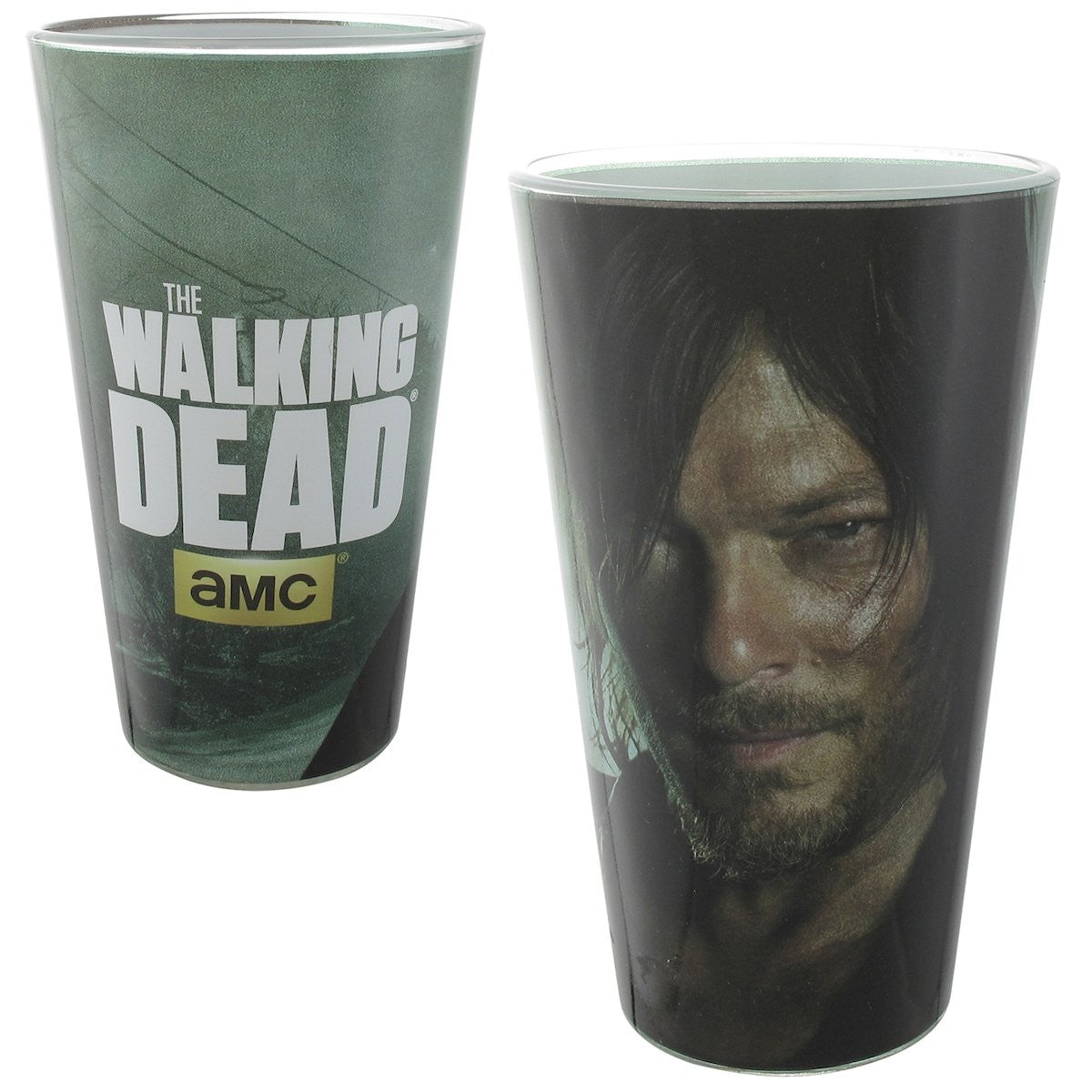 Walking Dead Daryl Rick Zombies 4 Pint Glass Set