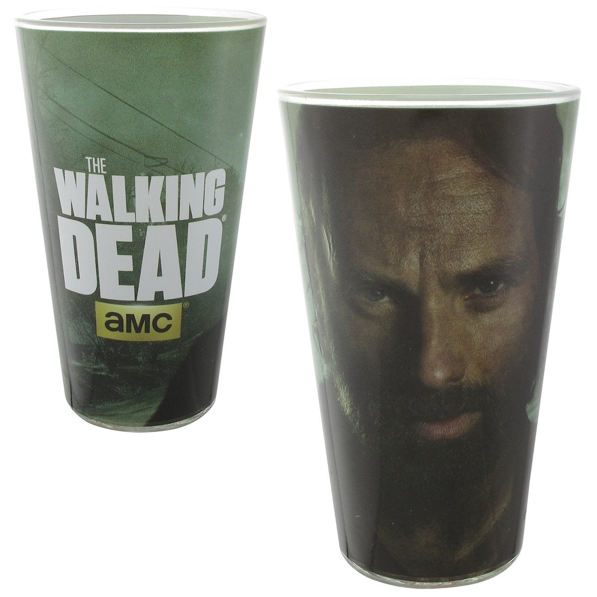 Walking Dead Daryl Rick Zombies 4 Pint Glass Set