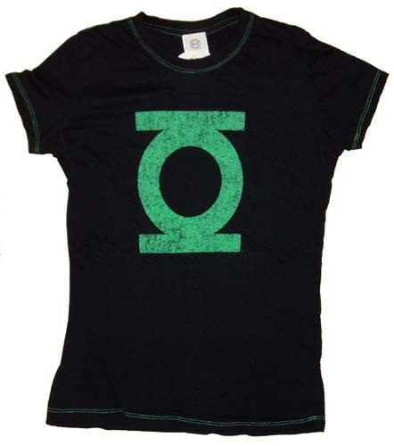 Green Lantern Contrast Stitch Juniors T-Shirt