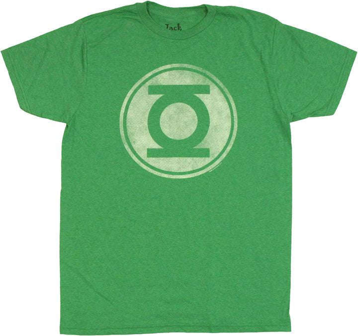 Green Lantern Vintage Logo Heather T Shirt Sheer
