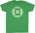 Green Lantern Vintage Logo Heather T Shirt Sheer