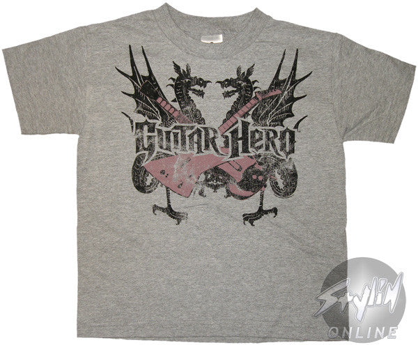 Guitar Hero Dragons Cross Juvenile T-Shirt