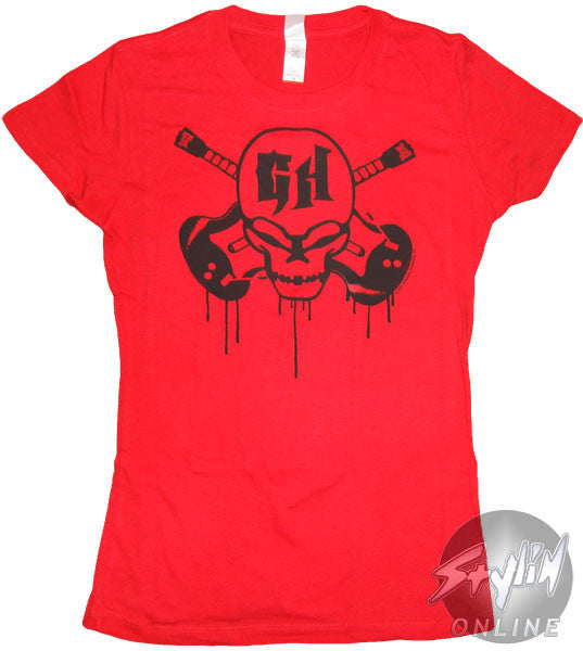 Guitar Hero Skull Drips Juniors T-Shirt