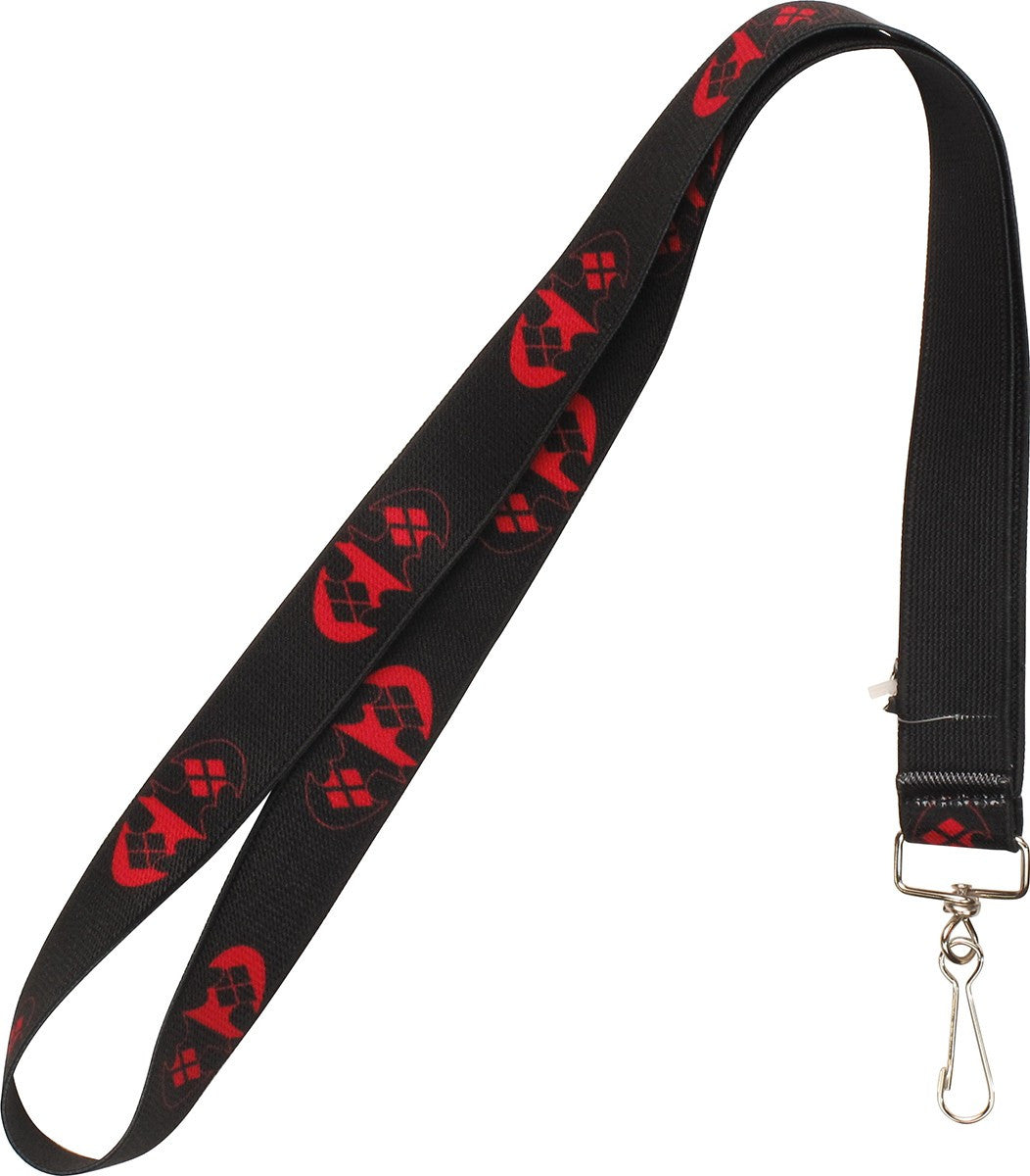 Harley Quinn Bat Logos Elastic Lanyard