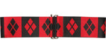 Harley Quinn Checkered Symbols Cinch Waist Belt