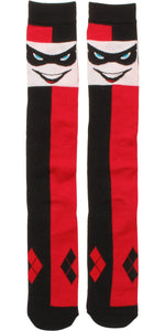 Harley Quinn Face Ladies Knee High Socks