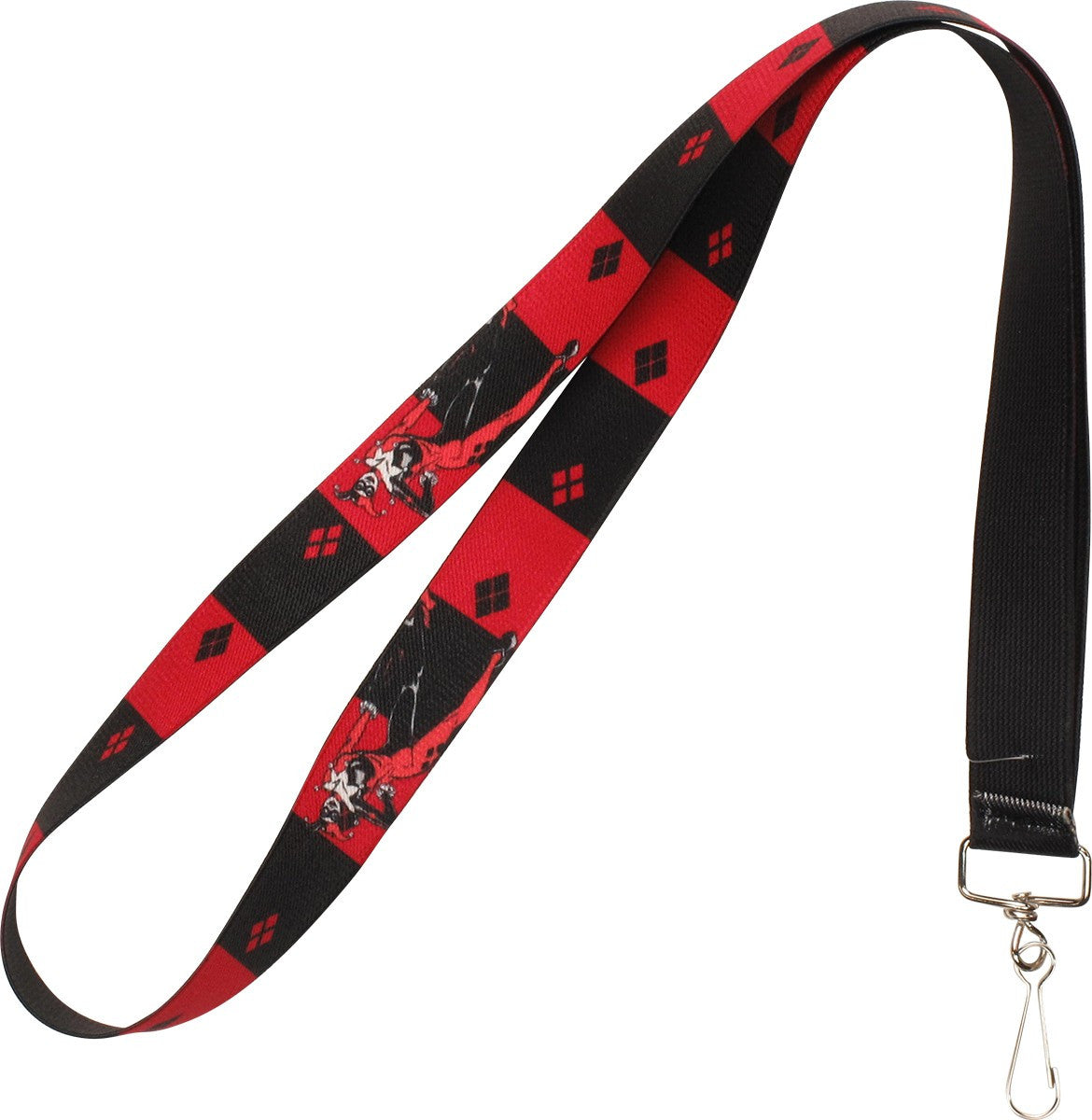 Harley Quinn Full Checkerboard Elastic Lanyard
