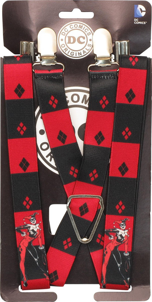 Harley Quinn Full Checkerboard Suspenders