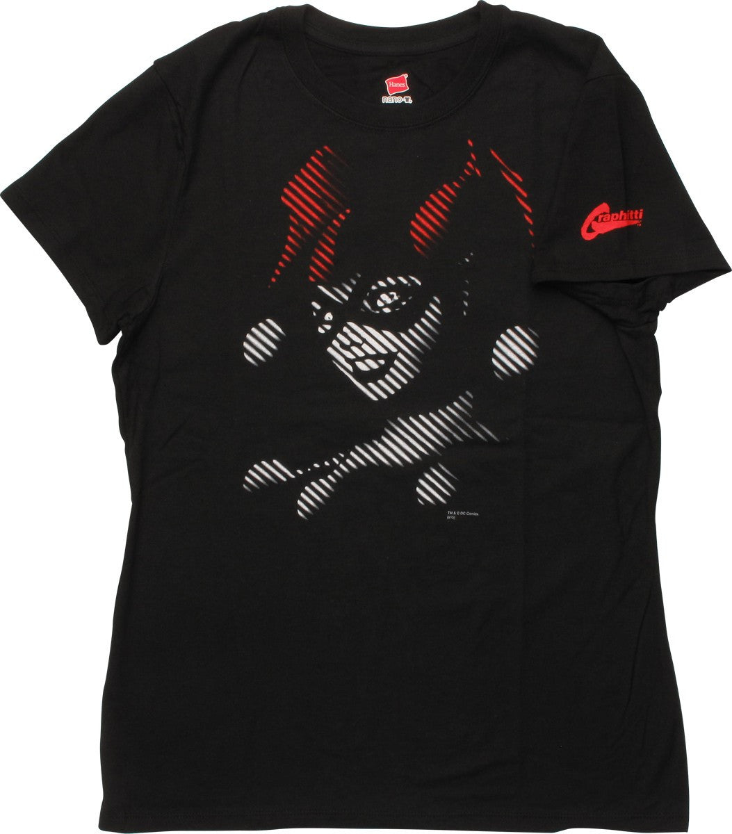 Harley Quinn Lined Smile Ladies Tee