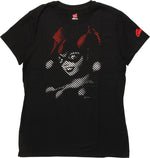 Harley Quinn Lined Smile Ladies Tee