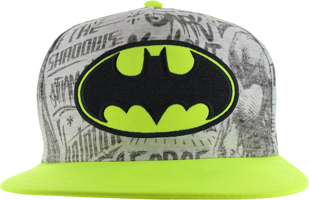 Batman Logo Text Dye Snapback Youth Hat