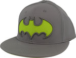 Batman Yellow Logo Gray Flex Fit Hat