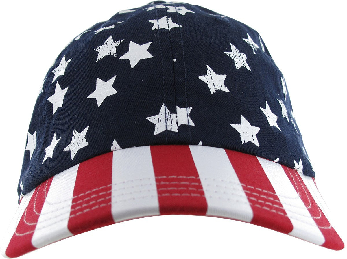 Flag Star Crown Stripe Bill Snapback Youth Hat