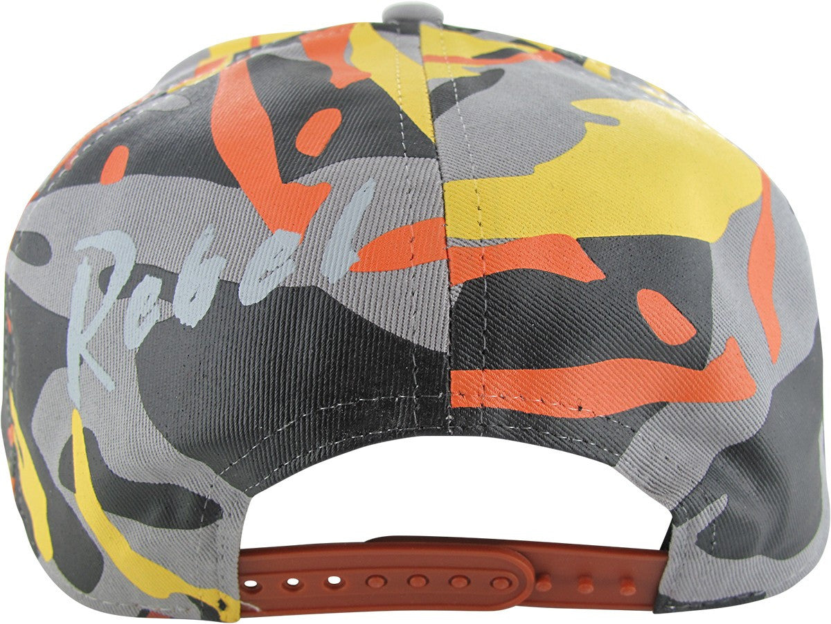 Star Wars Rebel Logo Orange Yellow Camo Hat