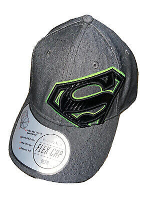 Superman Logo Gray Flexfit Hat