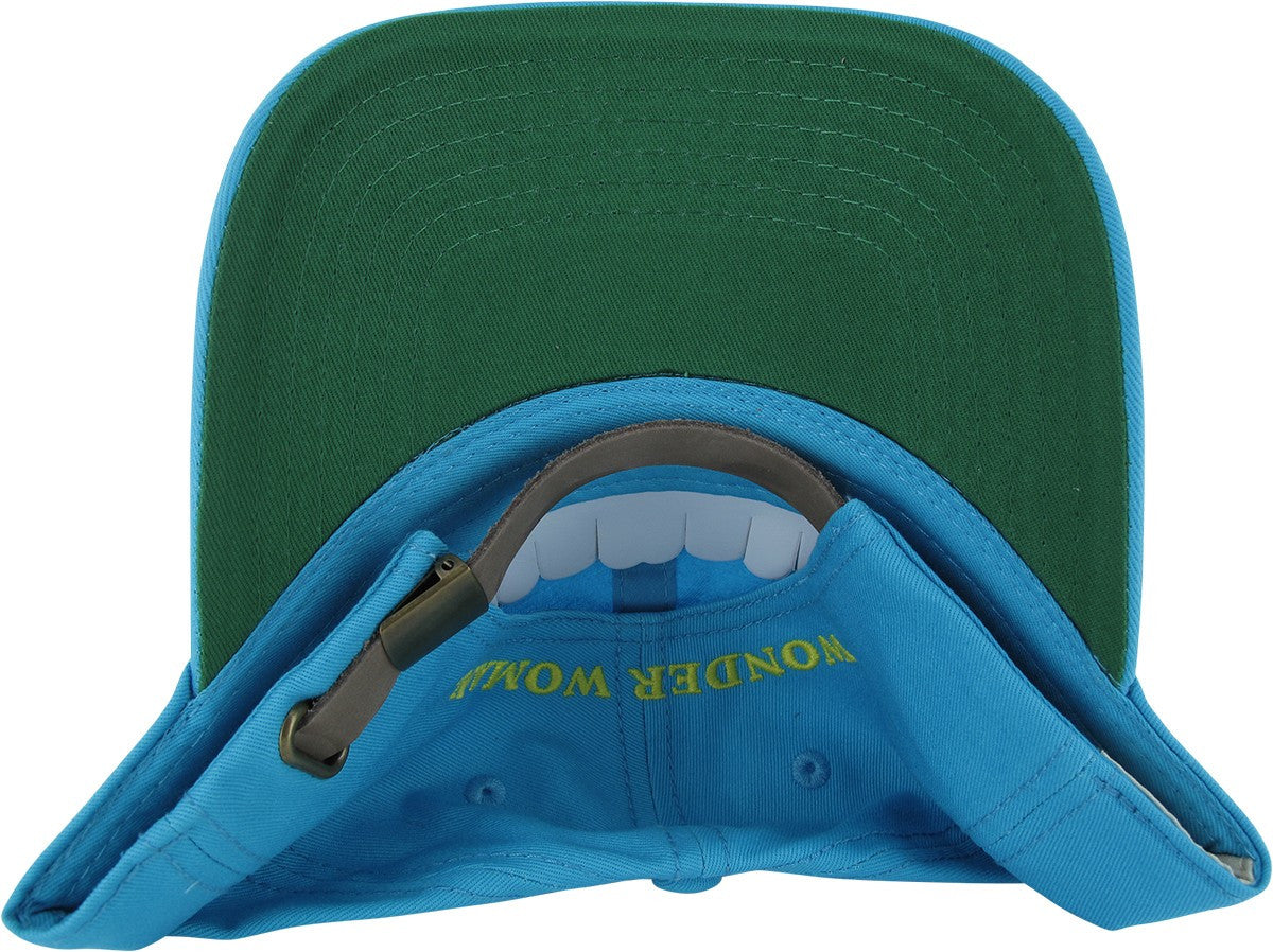 Wonder Woman Face Turquoise Buckle Hat