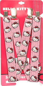 Hello Kitty Faces Pink Suspenders