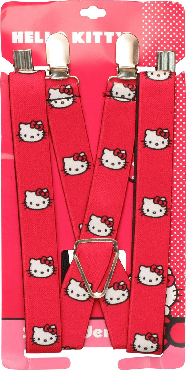 Hello Kitty Faces Red Suspenders