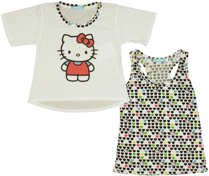 Hello Kitty Hearts Ladies Tee Combo