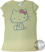 Hello Kitty HK Outline Juniors T-Shirt
