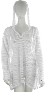 Hooded White Swimsuit Cover Up